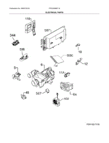 Electrical Parts parts for Frigidaire Dishwasher FPID2498SF1A from AppliancePartsPros.com