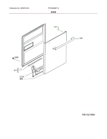 Door parts for Frigidaire Dishwasher FPID2498SF1A from AppliancePartsPros.com