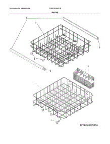 Racks parts for Frigidaire Dishwasher FFBD2406ND1B from AppliancePartsPros.com