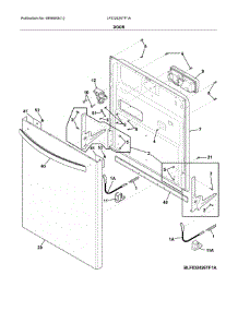 Door parts for Frigidaire Dishwasher LFID2426TF1A from AppliancePartsPros.com
