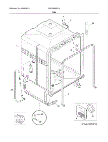 Tub parts for Frigidaire Dishwasher FGID2466QD1A from AppliancePartsPros.com