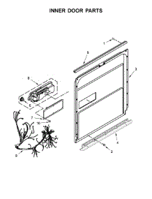 Inner Door Parts parts for Kenmore Dishwasher 665.12776K315 (66512776K315, 665 12776K315) from AppliancePartsPros.com