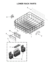 Lower Rack Parts parts for Kenmore Dishwasher 665.12776K315 (66512776K315, 665 12776K315) from AppliancePartsPros.com