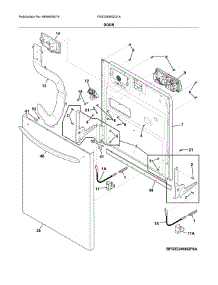 Door parts for Frigidaire Dishwasher FGID2466QD1A from AppliancePartsPros.com