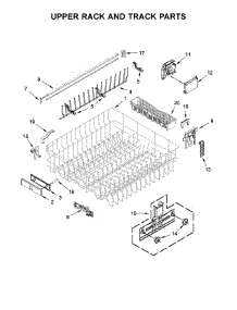 Upper Rack And Track Parts parts for Kenmore Dishwasher 665.12776K315 (66512776K315, 665 12776K315) from AppliancePartsPros.com