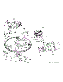 Sump & Motor Mechanism parts for Ge Dishwasher GDF540HSD2SS from AppliancePartsPros.com