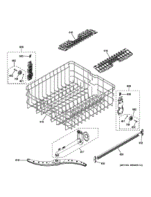 Upper Rack Assembly parts for Ge Dishwasher GDF540HSD2SS from AppliancePartsPros.com