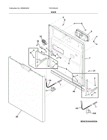Door parts for Frigidaire Dishwasher FGCD2444SF2A from AppliancePartsPros.com