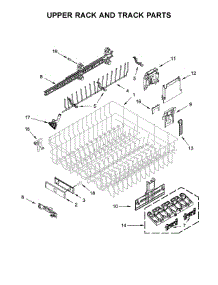 Upper Rack And Track Parts parts for Kenmore Dishwasher 665.14799N512 (66514799N512, 665 14799N512) from AppliancePartsPros.com