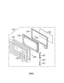 Door Parts parts for Lg Microwave LMV1813ST/00 from AppliancePartsPros.com