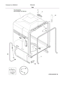 Tub parts for Frigidaire Dishwasher FBD2400KW12B from AppliancePartsPros.com