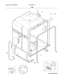 Tub parts for Frigidaire Dishwasher FPID2486TF1A from AppliancePartsPros.com