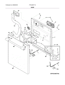 Door parts for Frigidaire Dishwasher FPID2486TF1A from AppliancePartsPros.com