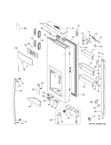 Dispenser Door parts for Ge Refrigerator GFE26GMKJES from AppliancePartsPros.com
