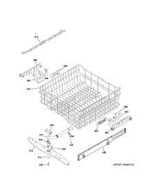 Upper Rack Assembly parts for Ge Dishwasher GHDT158V00ES from AppliancePartsPros.com