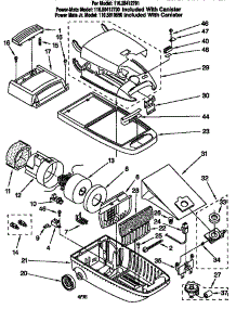 Vacuum Cleaner parts for Kenmore Vacuum 116.28412791 (11628412791, 116 28412791) from AppliancePartsPros.com