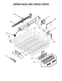 Upper Rack And Track Parts parts for Kenmore Dishwasher 665.14815N612 (66514815N612, 665 14815N612) from AppliancePartsPros.com