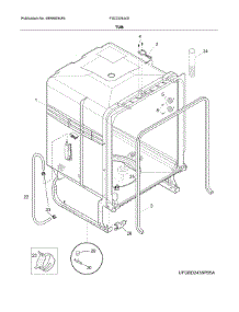 Tub parts for Frigidaire Dishwasher FGCD2444SA2A from AppliancePartsPros.com