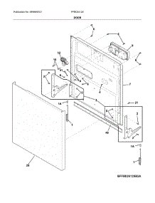 Door parts for Frigidaire Dishwasher FFBD2412SS2A from AppliancePartsPros.com