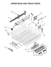 Upper Rack And Track Parts parts for Kenmore Dishwasher 665.14812N612 (66514812N612, 665 14812N612) from AppliancePartsPros.com