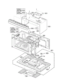 Oven Cavity Parts parts for Lg Microwave LMVH1750SW/00 from AppliancePartsPros.com