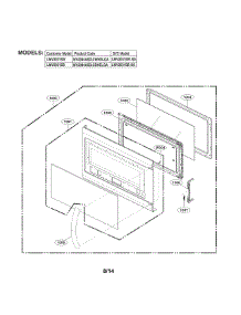 Door Parts parts for Lg Microwave LMV2031ST/00 from AppliancePartsPros.com
