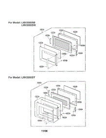Door parts for Lg Microwave LMV2083SW/00 from AppliancePartsPros.com