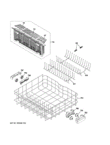 Lower Rack Assembly parts for Ge Dishwasher DDT575SSF0SS from AppliancePartsPros.com