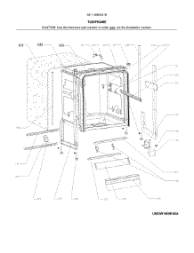 Tub / Frame parts for Kenmore Dishwasher 587.14683201B (58714683201B, 587 14683201B) from AppliancePartsPros.com