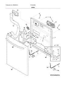 Door parts for Frigidaire Dishwasher FGID2466QW6A from AppliancePartsPros.com