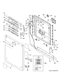 Escutcheon & Door Assembly parts for Ge Dishwasher GDT740SIF0II from AppliancePartsPros.com