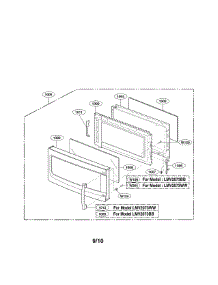 Door Parts (I) parts for Lg Microwave LMV2073WW/00 from AppliancePartsPros.com