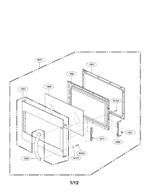 Door Parts parts for Lg Microwave LMVH1711ST/00 from AppliancePartsPros.com