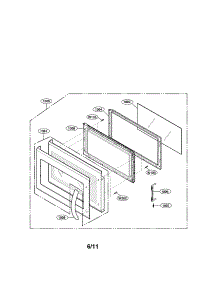 Door Parts parts for Lg Microwave LMV2015ST/00 from AppliancePartsPros.com