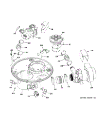 Sump & Motor Mechanism parts for Ge Dishwasher GDT720SGF0WW from AppliancePartsPros.com