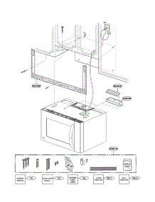 Installation Parts parts for Lg Microwave LMV2083SB/00 from AppliancePartsPros.com