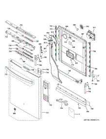 Escutcheon & Door Assembly parts for Ge Dishwasher PDT750SSF0SS from AppliancePartsPros.com