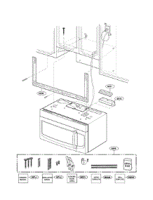 Installation Parts parts for Lg Microwave LMV2073BB/00 from AppliancePartsPros.com