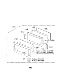 Door Parts (I) parts for Lg Microwave LMV2073BB/00 from AppliancePartsPros.com