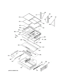 Fresh Food Shelves parts for Ge Refrigerator GFE28HMKJES from AppliancePartsPros.com
