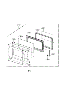 Door Parts parts for Lg Microwave LMV1683ST/00 from AppliancePartsPros.com
