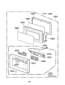 Door Parts parts for Lg Microwave LTM9000ST-01 from AppliancePartsPros.com