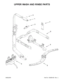 Upper Wash And Rinse Parts parts for Kenmore Dishwasher 665.14815N611 (66514815N611, 665 14815N611) from AppliancePartsPros.com