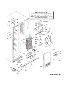 Freezer Section parts for Ge Refrigerator XSS25GGHBCBB from AppliancePartsPros.com