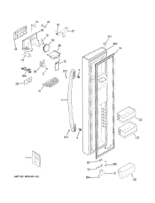Freezer Door parts for Ge Refrigerator XSS23GGKBCWW from AppliancePartsPros.com