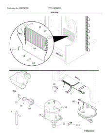 System parts for Frigidaire Freestanding Freezer FFFU14F2QWR from AppliancePartsPros.com