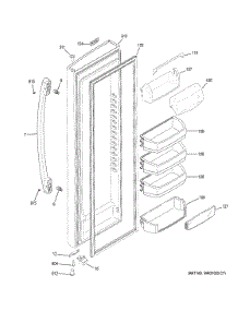 Fresh Food Door parts for Ge Refrigerator XSS23GSKBCSS from AppliancePartsPros.com