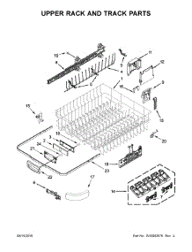 Upper Rack And Track Parts parts for Kenmore Dishwasher 665.14823N511 (66514823N511, 665 14823N511) from AppliancePartsPros.com