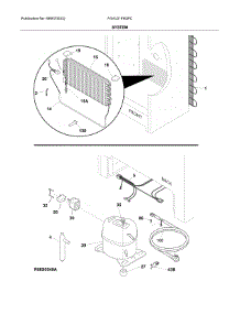 System parts for Frigidaire Freestanding Freezer FGVU21F8QFC from AppliancePartsPros.com