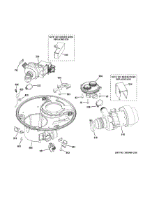 Sump & Motor Mechanism parts for Ge Dishwasher GDF540HGD1BB from AppliancePartsPros.com